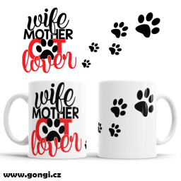 Hrnek 330 ml - Quotes - Wife mother cat lover